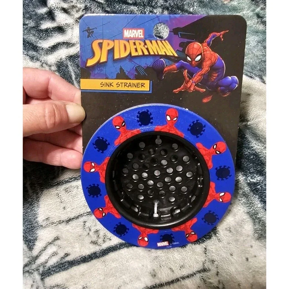 Lot of Two Marvel Spiderman Oven Mitts & a Sink Strainer NEW